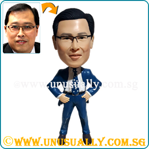 Custom 3D Male Executive In Blue Suit Figurine